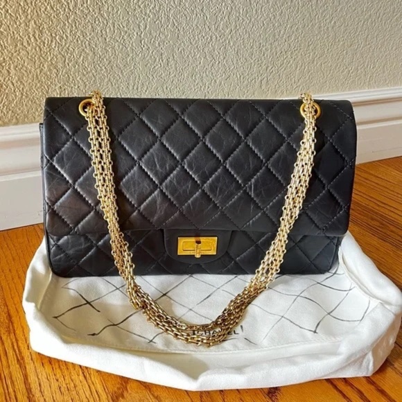 CHANEL Handbags - Chanel 2.55 Reissue double Flap 227 bag Jumbo purse handbag Maxi shoulder